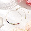 Chakra Theme Adjustable Natural Mixed Gemstone Braided Bead Bracelets for Women BJEW-JB11618-01-1