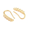 Brass Rhinestone Earring Hooks KK-C261-01C-G-2