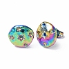 Ion Plating(IP) 304 Stainless Steel Stud Earring Findings STAS-F286-18MC-1