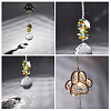 Pet Memorial Alloy Rhinestone Cat Paw Print Hanging Suncatchers HJEW-WH20022-03G-4