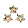Rack Plating Brass Micro Pave Cubic Zirconia Linking Rings KK-D078-02G-04-1