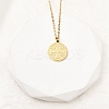 Jerusalem Cross 304 Stainless Steel Medal Pendant Necklaces NJEW-D349-01G-2