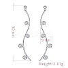 Eco-Friendly Brass Micro Pave Cubic Zirconia Ear Studs EJEW-EE0004-34P-2