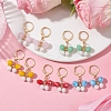 7 Pairs 7 Colors Alloy Dangle Leverback Earrings EJEW-JE05716-2