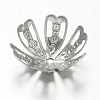 Tarnish Resistant 6-Petal 304 Stainless Steel Flower Bead Caps STAS-F094-09P-1