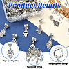 60Pcs 10 Colors Alloy European Dangle Charms PALLOY-CJ00187-3