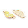 Alloy Enamel Fruit Connector Charms PALLOY-N181-09KCG-2
