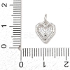 Brass Micro Pave Clear Cubic Zirconia Pendants KK-G544-05P-01-3