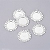 Tibetan Style Alloy Pendant Cabochon Settings TIBE-T003-08S-RS-2
