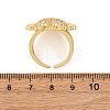 Adjustable Brass Micro Pave Cubic Zirconia Cuff Rings for Women RJEW-B139-08G-02-3