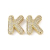 Brass Micro Pave Clear Cubic Zirconia Pendants KK-Z041-01G-K-1