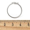 304 Stainless Steel Round Wrap Open Cuff Rings for Women Men LS-RJEW-Z071-02B-P-5