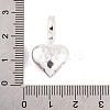 925 Sterling Silver Love Heart Pendants STER-P058-01B-S-3