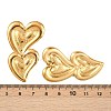 304 Stainless Steel Heart Stud Earrings EJEW-I320-24G-05-5