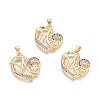 Brass Micro Pave Cubic Zirconia Pendants LS-ZIRC-G152-33G-1