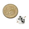 4Pcs 4 Colors Handmade Printed Porcelain Flower Connector Charms PALLOY-JF04405-01-2