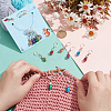 18Pcs 9 Colors Halloween Skull Plastic Pendant Stitch Markers HJEW-NB00004-3