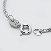 Anti-Tarnish Rhodium Plated 925 Sterling Silver Chain Necklaces STER-F039-45cm-16P-2