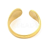304 Stainless Steel Teardrop Open Cuff Ring for Women RJEW-S406-01G-06-3