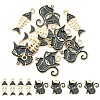 10Pcs 2 Styles Alloy Enamel Pendants ENAM-YW0003-15-1