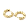 Brass Ball Beaded Hoop Earrings for Women EJEW-B013-05-3