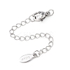 304 Stainless Steel Chain Extender with Oval Charms STAS-G383-07P-2