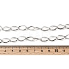 304 Stainless Steel Teardrop Link Chain Necklaces for Women Men NJEW-A058-02P-5