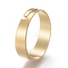 Adjustable 201 Stainless Steel Plain Band Rings STAS-P249-26A-G-1