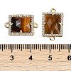 Natural Tiger Eye Faceted Rectangle Links G-I375-07G-10-3