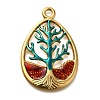 Ion Plating(IP) 304 Stainless Steel Enamel Pendants STAS-I313-03B-1