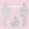 3pcs 3 styles Carbon Steel Cutting Dies DIY Templates DIY-GF0006-31-4