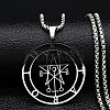 201 Stainless Steel Demonic Symbol Pentagram Pendant Necklaces FS-WG4F203-01-1