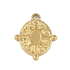 Ion Plating(IP) 304 Stainless Steel Rack Plating Pendant Cabochon Settings STAS-U019-13G-1