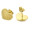 Ion Plating(IP) 304 Stainless Steel Heart Stud Earrings EJEW-I316-07G-2
