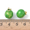 Brass Enamel Pendants KK-L256-44G-06-3
