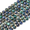 Natural Chrysocolla and Lapis Lazuli Beads Strands G-K389-B81-01-5