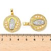 Brass Micro Pave Cubic Zirconia Pendants KK-I355-09GP-3