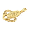 Brass Micro Pave Cubic Zirconia Pendants KK-I714-03G-2