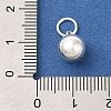925 Sterling Silver Round Charms STER-G043-08D-S-3