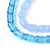 Imitation Jade & Transparent Glass Beads Strands GLAA-N058-4x6mm-A01-4