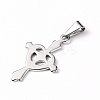 Non-Tarnish 304 Stainless Steel Pendants LS-STAS-L210-16P-2