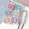 Transparent UV Plating Acrylic Beads OACR-I015-37-1