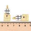 Brass Pave Cubic Zirconia Enamel Pendants KK-G549-03G-3
