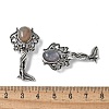 Angel Brass Natural Indian Agate Pendants KK-D361-02AS-29-3