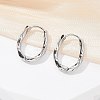 Brass Twist Hoop Earrings EJEW-Q014-02P-1