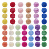 130Pcs 13 Colors ABS Plastic Round Beads KY-TA0001-32-2