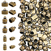 120Pcs 3 Styles CCB Plastic with Alloy Cord Ends FIND-WR0013-11-1