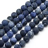 Frosted Natural Sodalite Round Bead Strands LS-G-M064-12mm-01-1