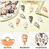 40Pcs 5 Style Alloy Printed Pendants FIND-CJ0001-27-3