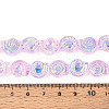 Electroplate Transparent Glass Beads Strands EGLA-S190-05E-4